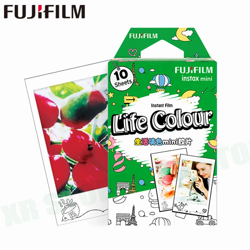 Fujifilm Instax Mini 8 9 фильм жизнь Цвет Fuji мгновенный Фотобумага 10 листов для 70 7 s 50 50i 90 25