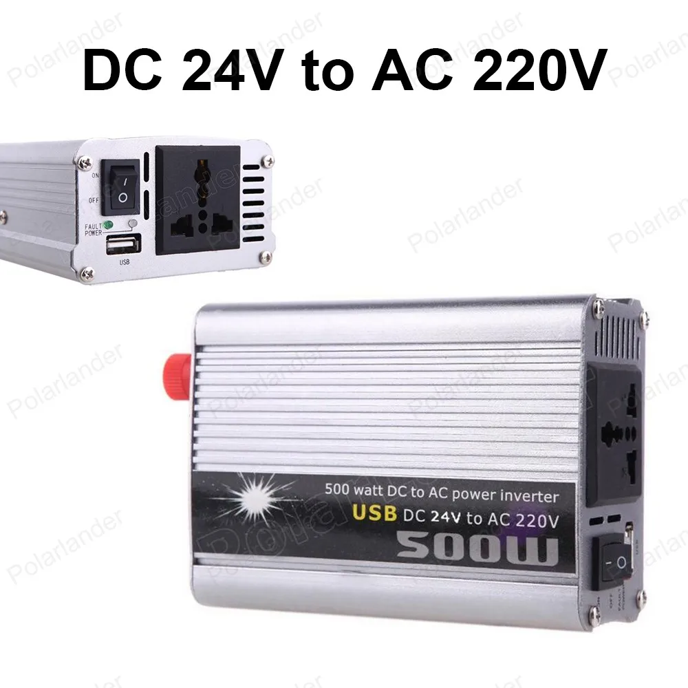 

DC 24V to AC 220V 500W Modified Sine Wave Car Power Inverter 5V Output USB charger car styling Converter