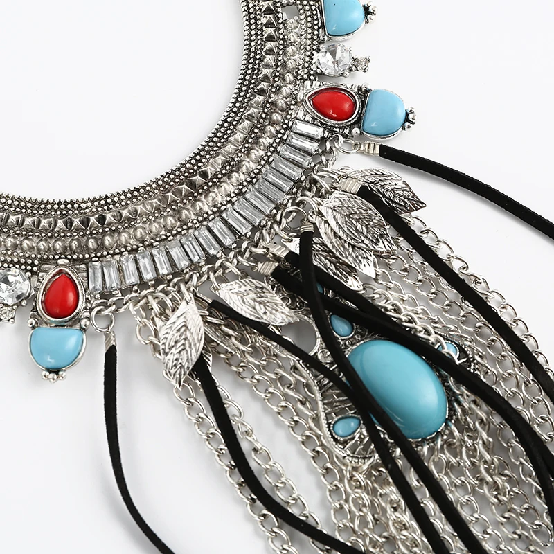 LOVBEAFAS модные браслеты длинное колье ожерелье заявление цепочка с кристаллами в