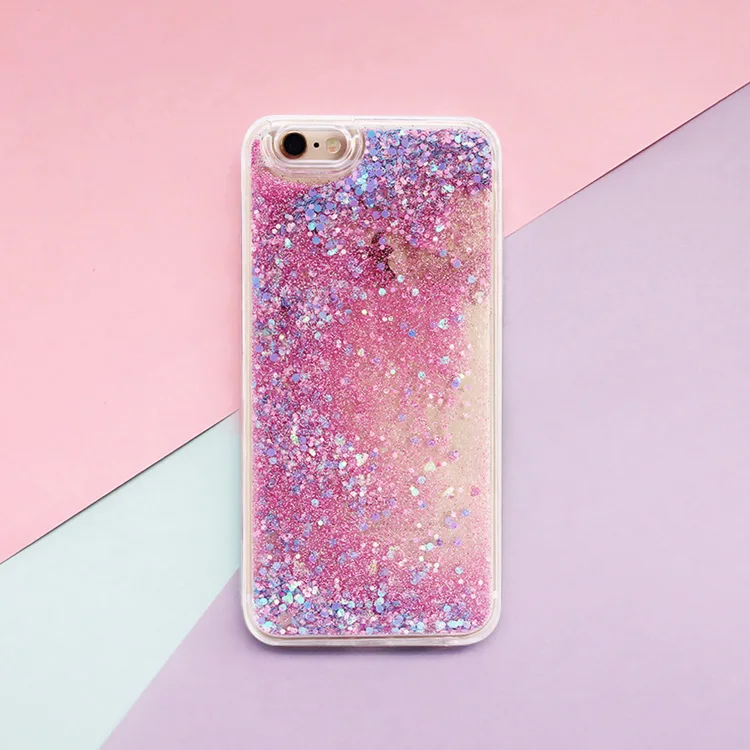 Динамичными плавающими жидкими чехол для iPhone 6S 6 s 7 7S Plus iPhone 8 Plus X 10 5 5S 5SE 6Plus 6S Plus 7 Plus, 8 Plus, чехол для задней панели сотового телефона