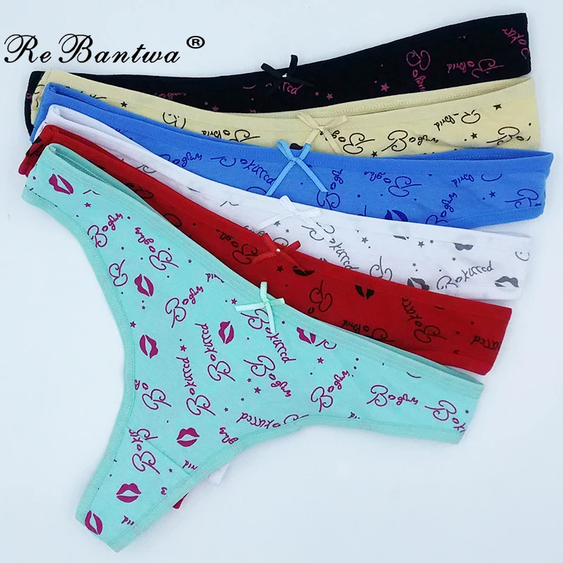 Для женщин сексуальные стринги хлопчатобумажное белье женский G строки дамы
