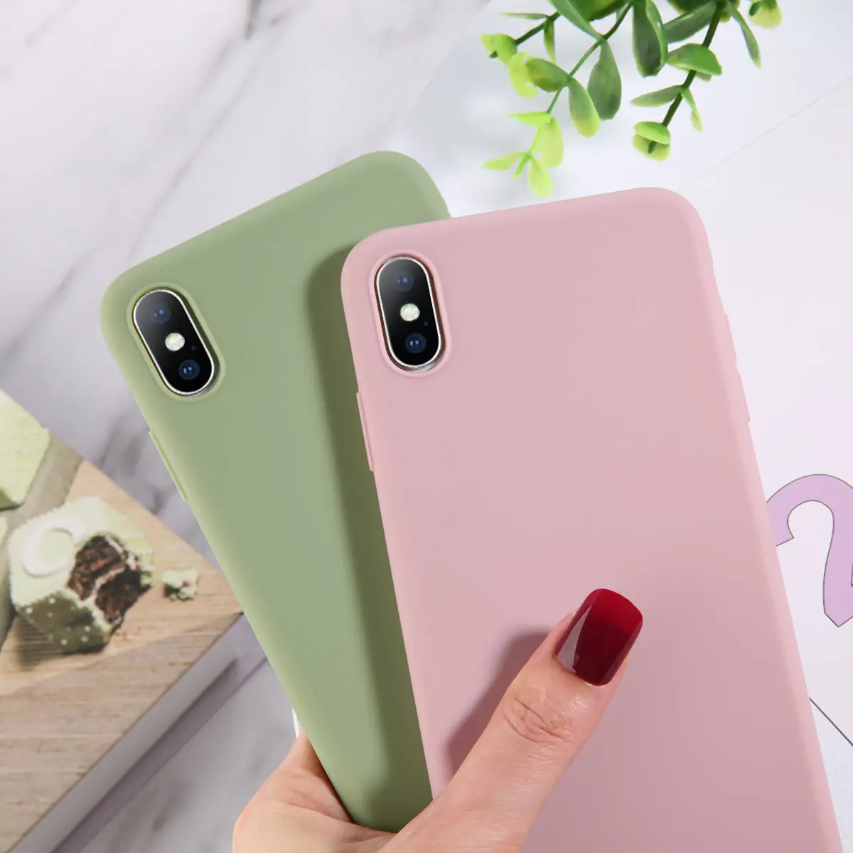Moskado сплошной цвет мягкий силиконовый чехол для телефона iphone XS MAX XR X 8 7 6 6S Plus Funda Capa