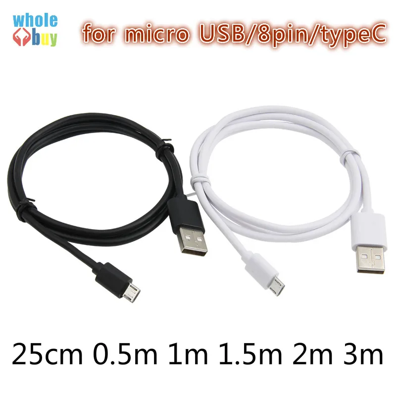 Кабель micro USB typeC type-c для быстрой зарядки 500 шт. 25 см 0 5 м 1 2 3 iphone samsung оптовая продажа