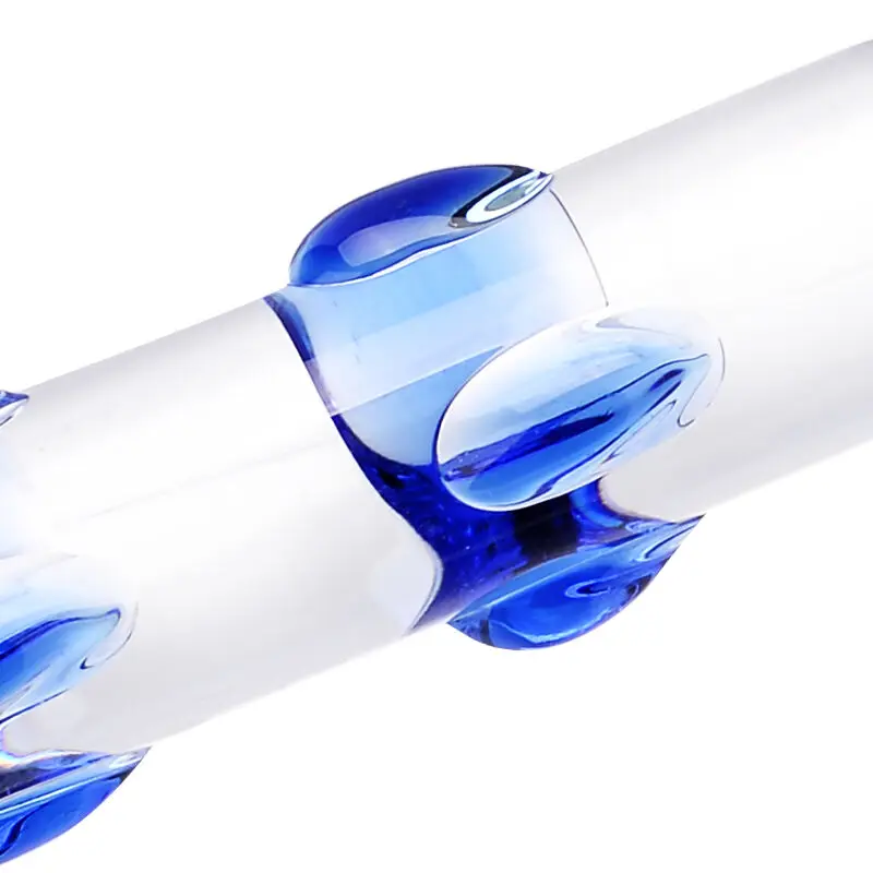 Черный волк 18*2 см кристально голубой узор дилдо пенис огромные Реалистичные