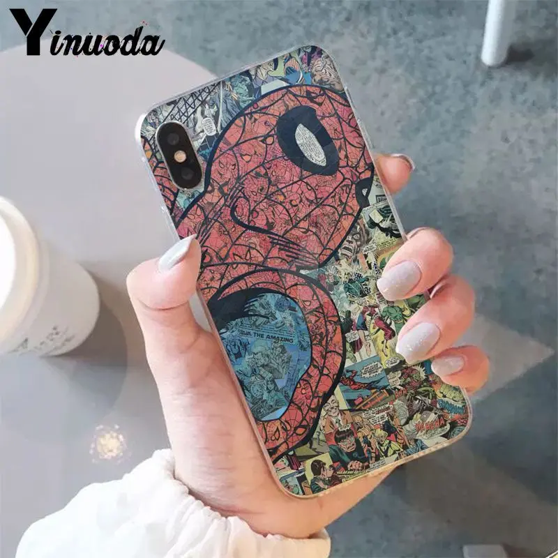 Yinuoda Marvel мстители супергерой комиксы на заказ фото мягкий чехол для телефона для iPhone 6S 6plus 7plus 8 8Plus X Xs MAX 5 5S XR