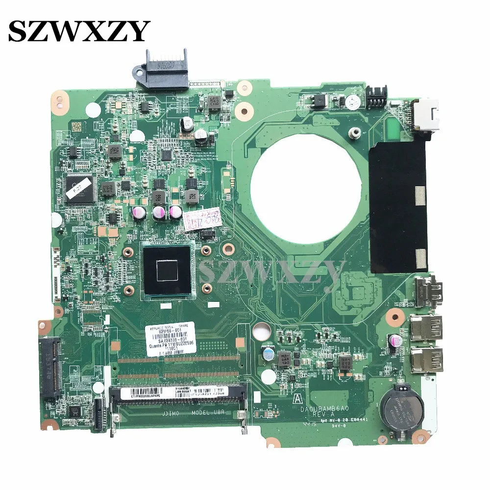 Материнская плата для ноутбука HP Pavilion 15 F 828166 601 001 501 DA0U8AMB6A0 U8A с процессором