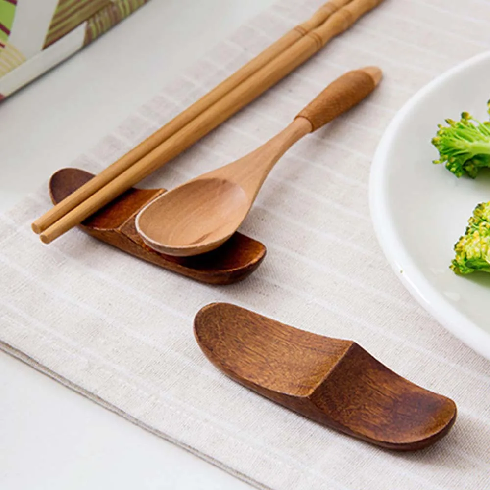 5 шт. милый японский деревянный держатель для палочек ложки вилки ножа подставка