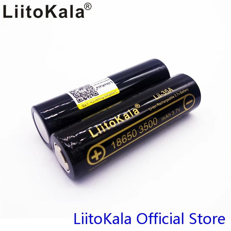 100% Оригинальный LiitoKala Lii-35A 3 7 V 3500mAh 10A разрядка аккумуляторных батарей для 18650