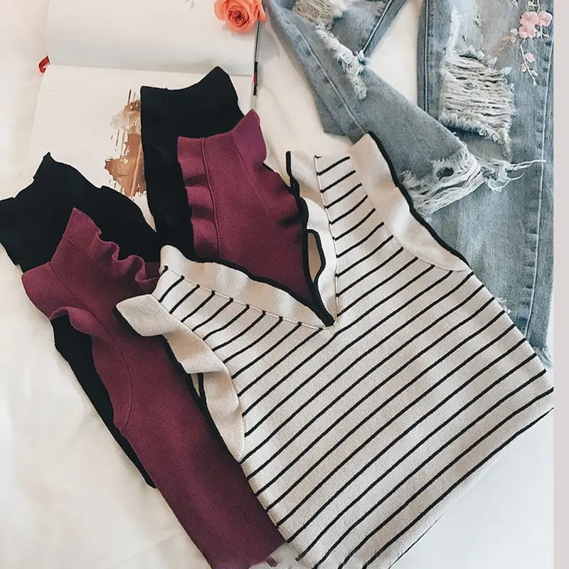 С милыми рюшами женские блузы сексуальные V образным вырезом детские летние