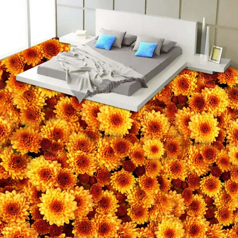 

Free shipping custom Flower plants floor vintage floor baby room living room wedding room wallpaper 3d waterproof mural