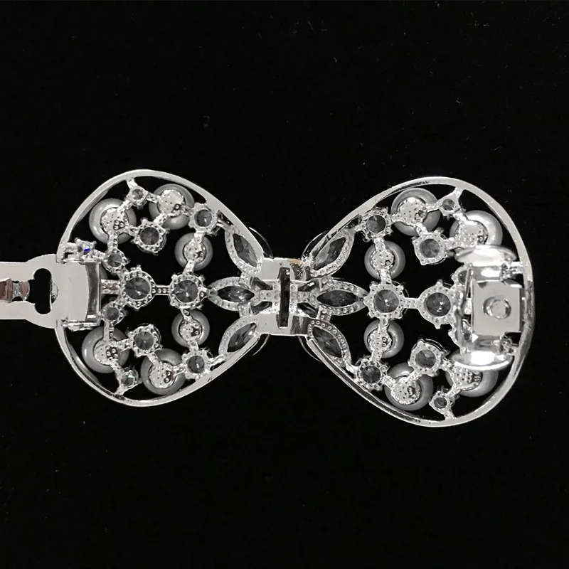 De pelo adornos Clip de la joyeria nupcial CZ horquilla del boda аксессуары Bijoux Cheveux Mariage F00056|Украшения для