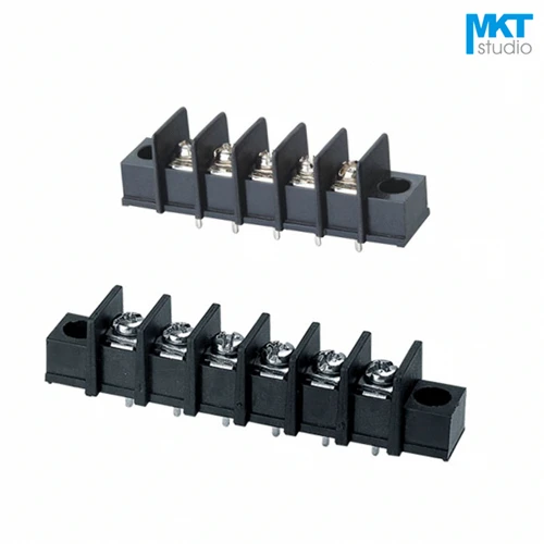 

100Pcs 7P 7.62mm Pitch A-Type Straight Pins PCB Electrical Screw Terminal Block With Screw Fixed Hole Flange