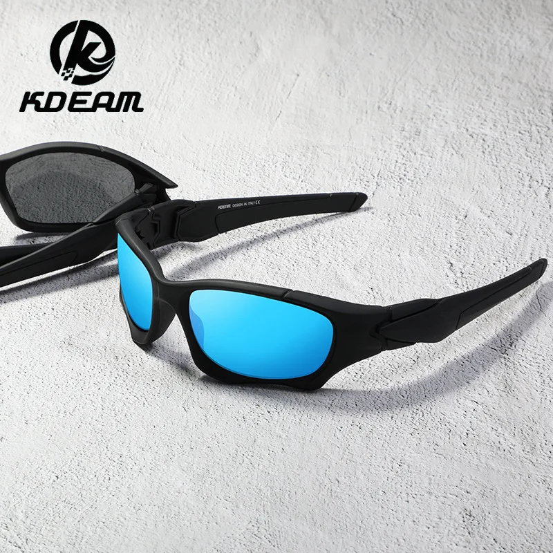 KDEAM спортивные поляризационные солнцезащитные очки для улицы, солнцезащитные очки с защитой от ультрафиолета, высокое качество TR90, оправа для очков, мужские Модные оттенки XH127