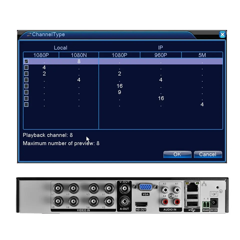 Besder AHDM DVR 4CH 8CH AHDNH CCTV AHD DVR Гибридный DVR/1080 P NVR 4 в 1 видео рекордер для AHD камеры IP камера аналоговая камера