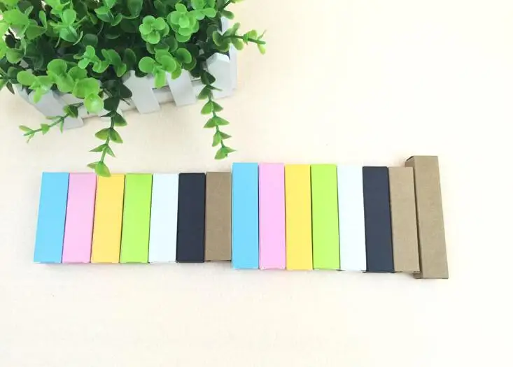 100 шт. маленькая цветная картонная коробка для эфирных масел бутылка бальзама губ