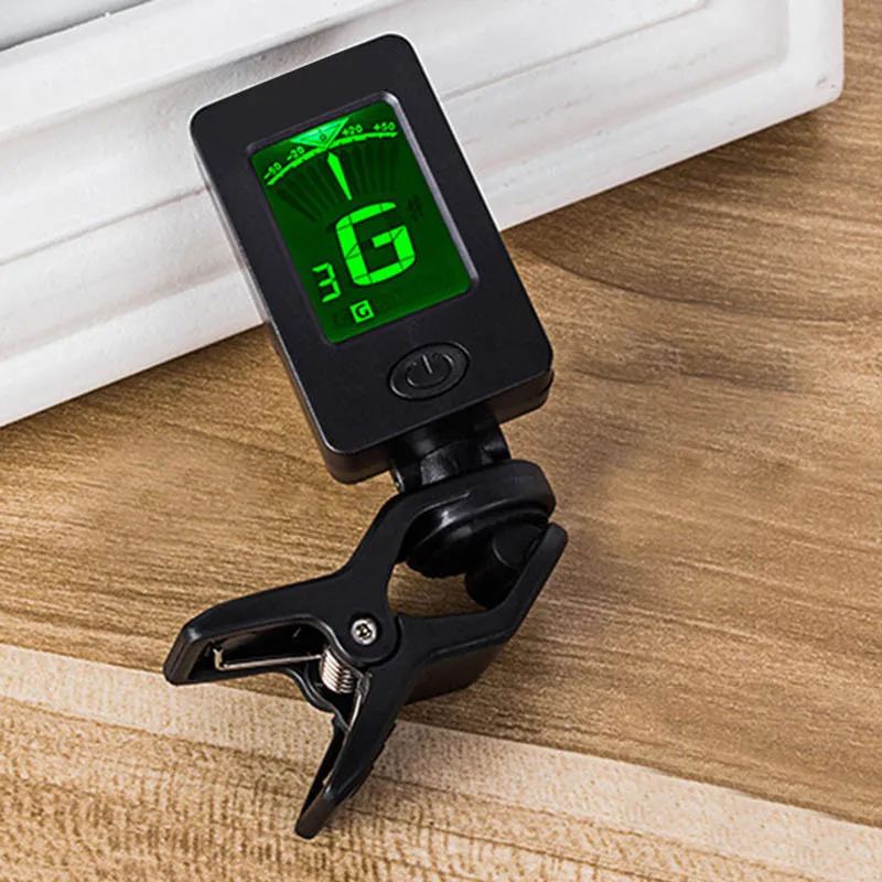 Мини цифровой клипсовый акустический электрогитарный тюнер складной