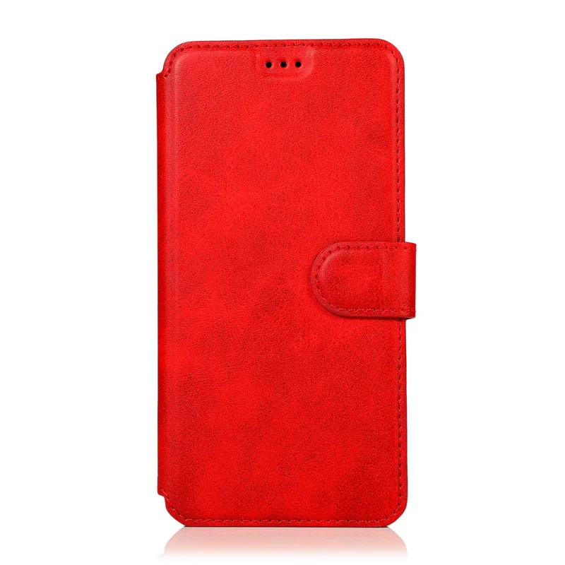 Красный Роскошный кожаный чехол-книжка с бумажником для iPhone 6, 6s, 7, 8 Plus, X, Xs, Xr, Xs, Max, чехол s, для iPhone 5, 5S, магнитный чехол, Funda etui - Цвет: Красный