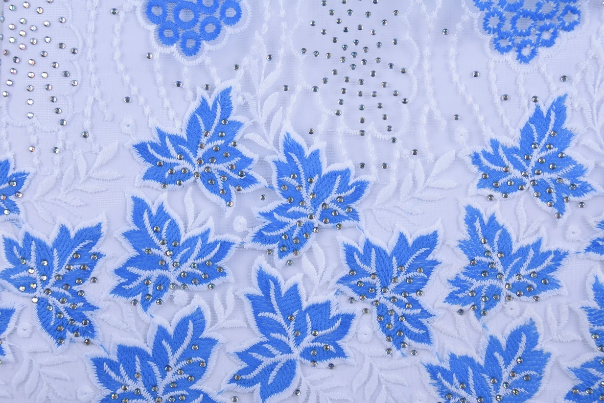 White African Lace Fabric For Parties Wedding Milk Silk Embroidered Lace Fabric High Quality Lace French Lace Fabric 1644