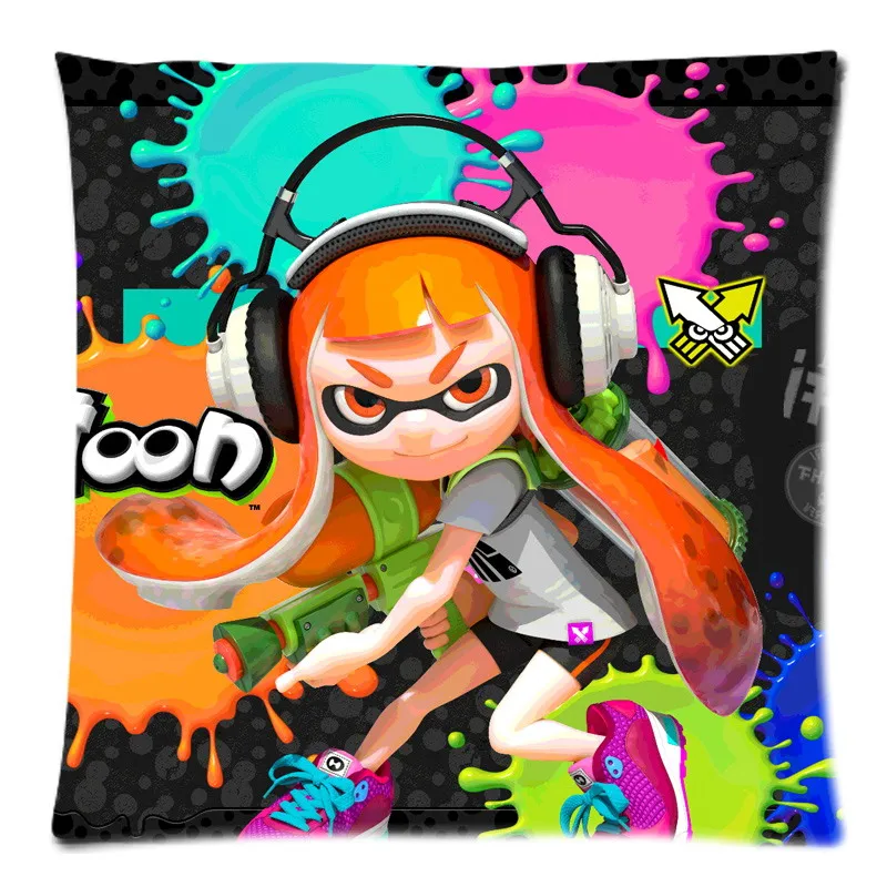 Splatoon Декоративная Наволочка на подушку из хлопка и льна диван Подушка Чехол 2016