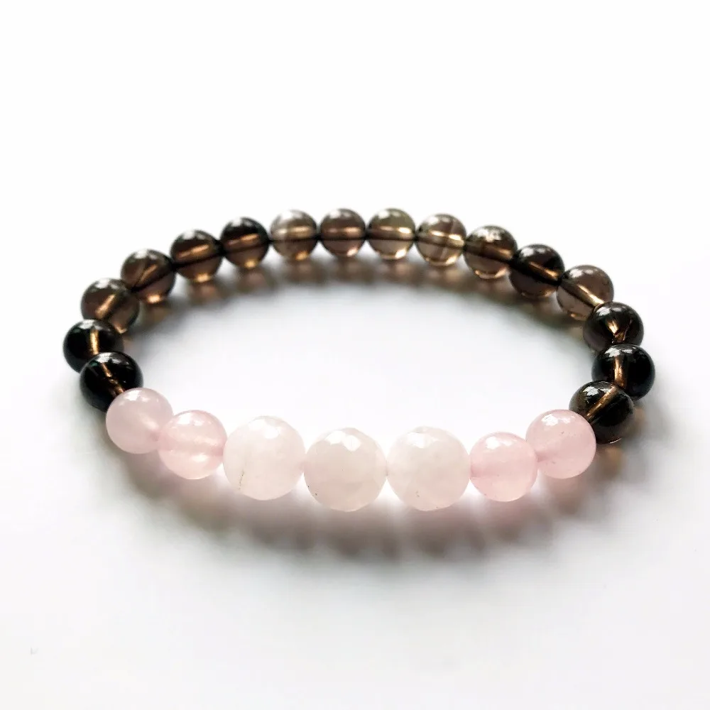 Модный браслет из натурального серого хрусталя браслеты для йоги Mala Beads