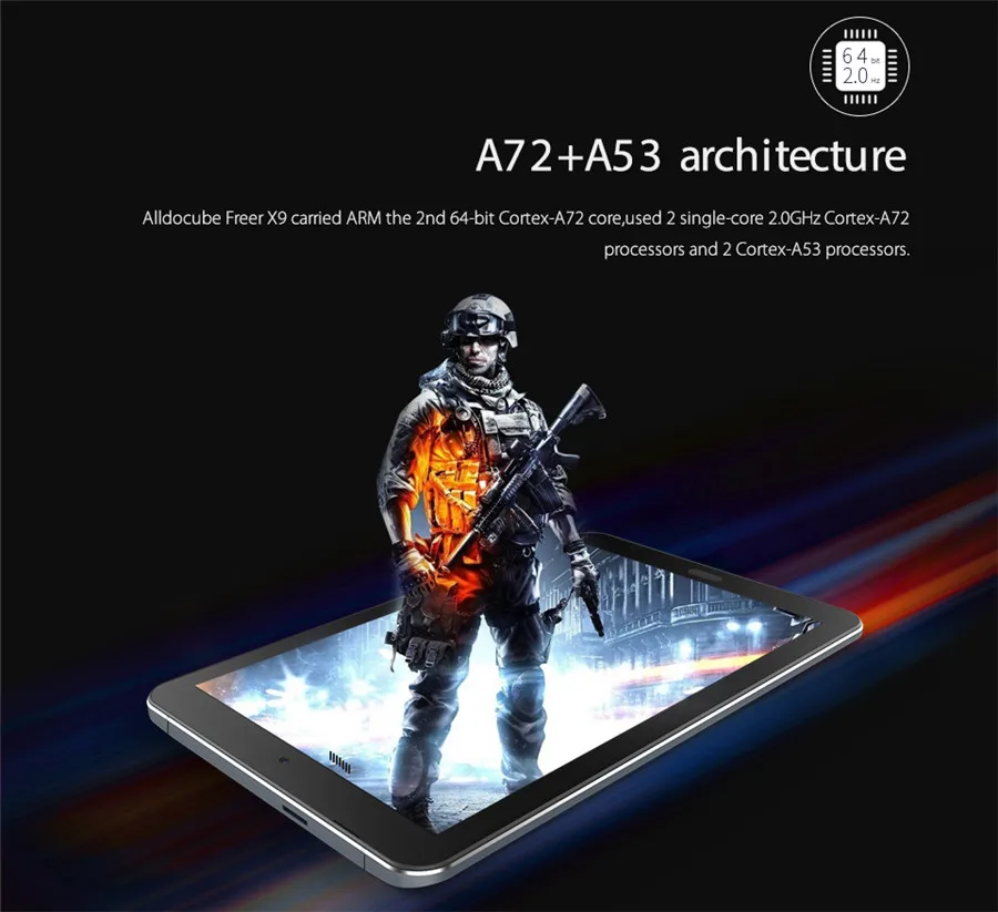 Alldocube U89 свободный X9 планшетный ПК 8,9 ''ips 2560*1600 Android 6,0 MT8173V четырехъядерный 13MP двойной Wifi 2,4G/5G 4GB Ram 64GB Rom