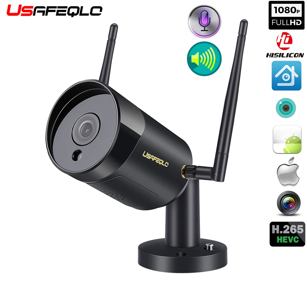 USAFEQLO 1080P два способа аудио записи Проводная Wifi камера водонепроницаемая ночное