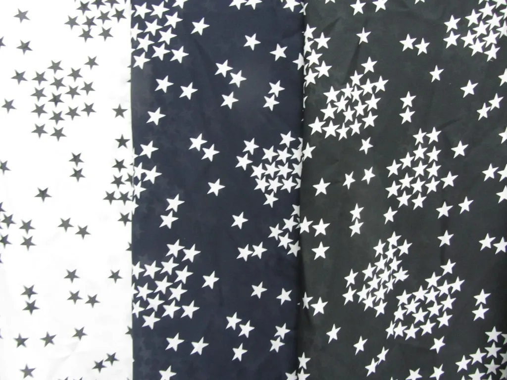 2015 черно-белая синяя шифоновая ткань с рисунком звезды клубничный банан платье