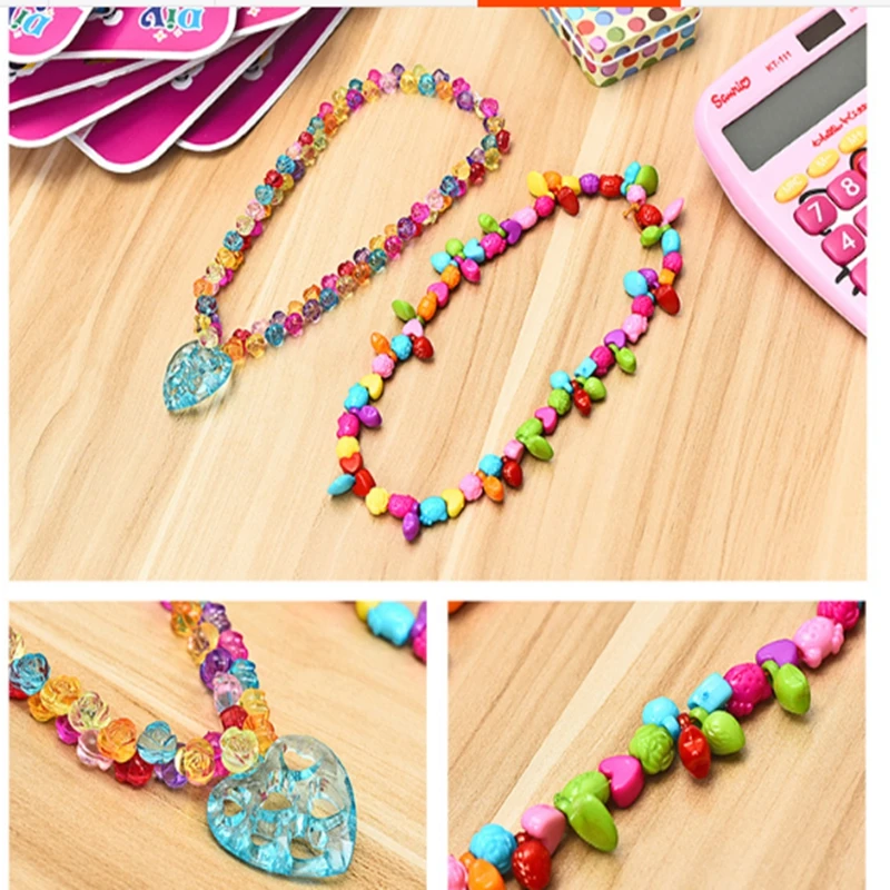 1 set children DIY toy material suit fashion cute creative handmade necklace bracelet | Игрушки и хобби