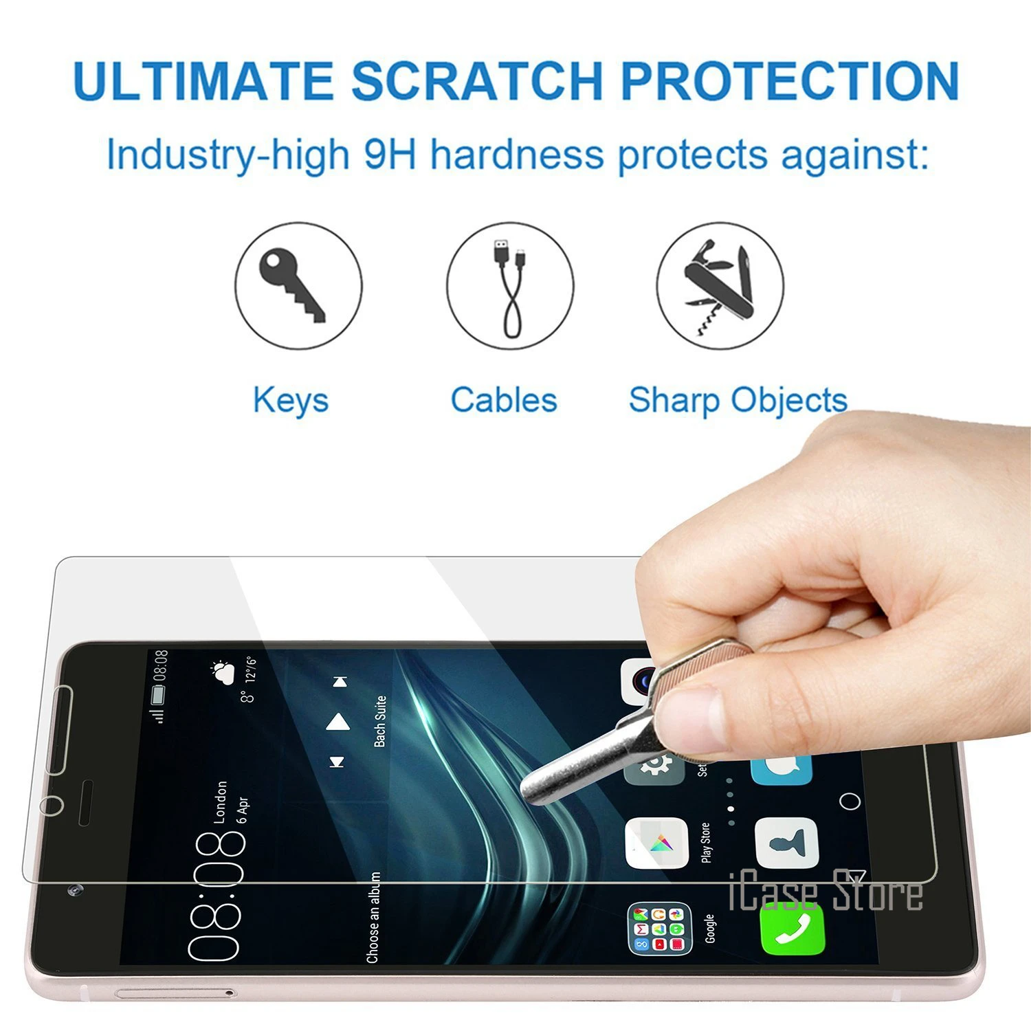 Закаленное Стекло Экран Защитная пленка для Huawei y6ii Y62 Y5II Y52 Y3 ii Y32 P8 Lite 2017 P9 Honor 4C 4X 5C