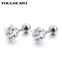 toucheart bohemian silver star earrings for women cubic zirconia jewelry stud earrings handmade crystal star earrings ser190067