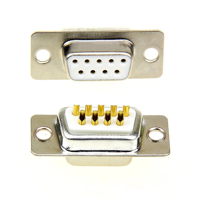 Comopez D SUB DB9 9 PIN 232/485 серийный Мужской Разъем позолоченный медный прямой ножной