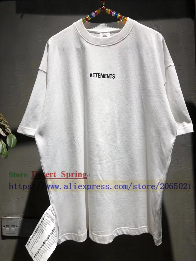 

Vetements t shirt Men Women 1:1 Best Quality Vetements t shirt Big tag Hip Hop Casual Black White Vetements T-shirt