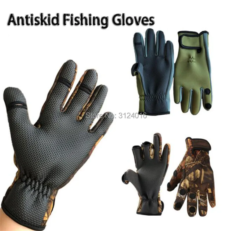 1pair X Outdoor riding glove 3 fingers turn over antiwear Fishing Gloves anti-skid anti-cold waterproof tool | Автомобили и