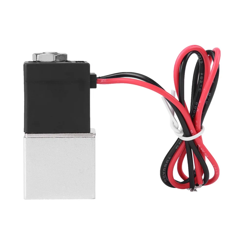 DC 12V 1/4 дюймов 2 пути Соленоидный клапан нормально закрытый пневмоклапан серии
