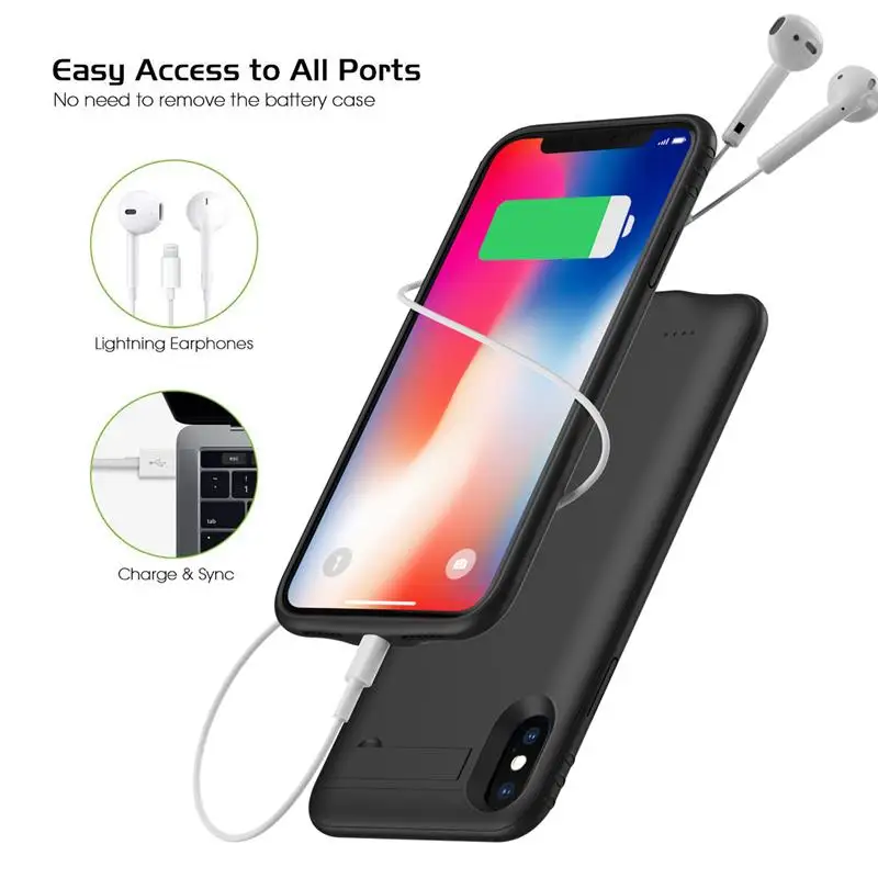 Тонкий ударопрочный чехол для зарядного устройства iPhone XR X XS Max внешний