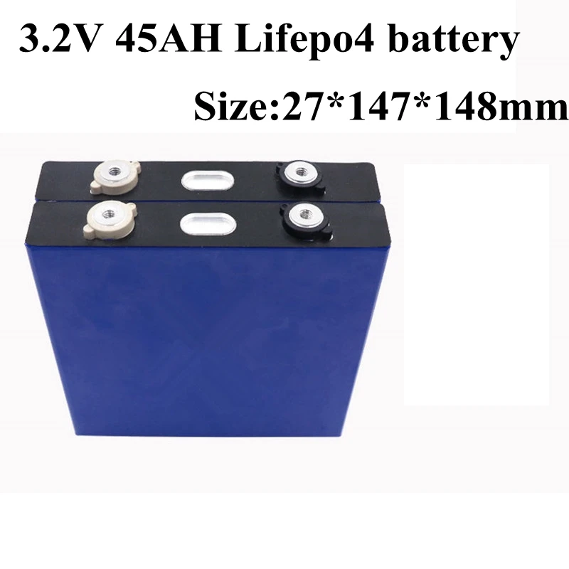 4pcs Lifepo4 3.2v 45ah Aluminum Lifepo4 Battery Powered Lithium Battery for 12v 24v DIY Electric Bicycle Electric Motorcycle