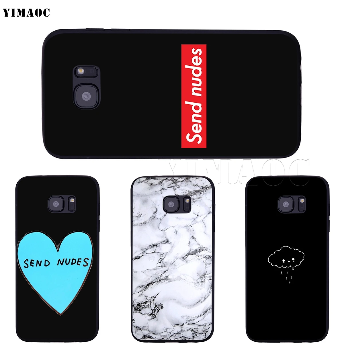 YIMAOC Send Nudes Soft Silicone Case for Samsung Galaxy S6 S7 Edge S8 S9 Plus A3 A5 A6 Note 8 9 | Мобильные телефоны и