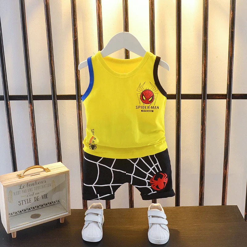 Комплект летней одежды из 2 предметов для маленьких мальчиков и девочек