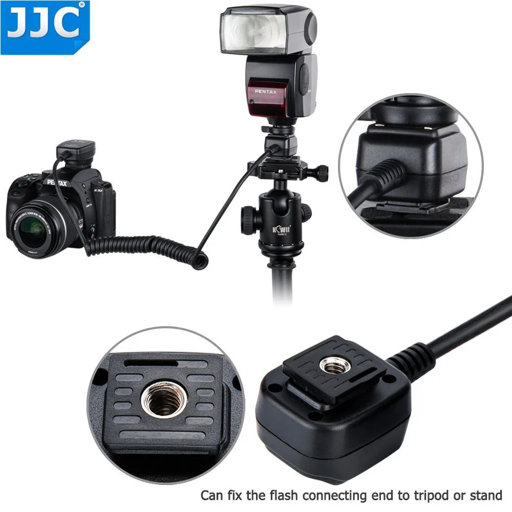 Кабель вспышка JJC для обуви с TTL 1 3 м кабель Pentax фотовспышки функцией моделей FC P3