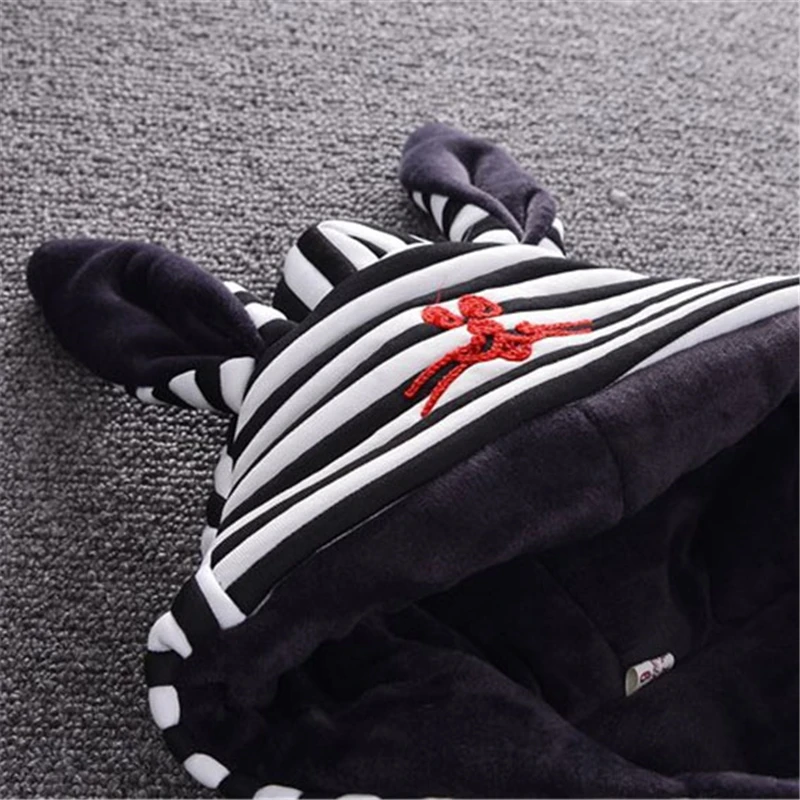 Alisenna зимнее теплое пальто для мальчиков и девочек рождественское с капюшоном из