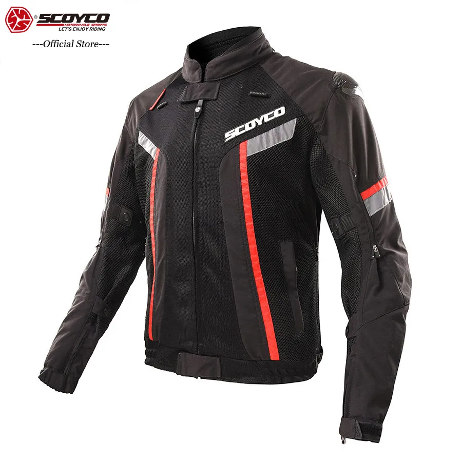 

SCOYCO 21 Motorcycle Jacket Ventilate Mesh Waterproof Lining Built-in Shoulder Guard Shockproof MBX/MTB Motocross Jacket JK72