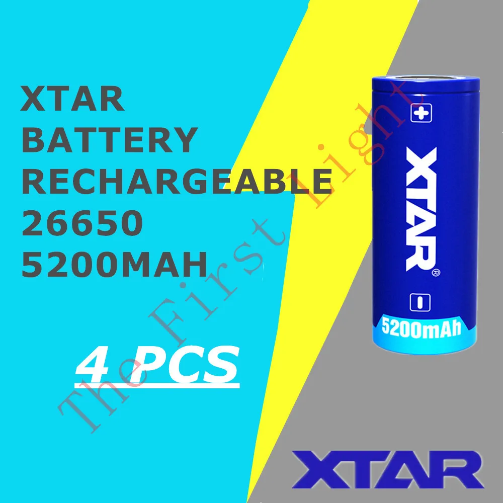 4 шт. литиевый XTAR 26650 5200 мАч 3 6 В Защищенный Литий ионный аккумулятор от MC1 MC2 PB2 VC2 VC4