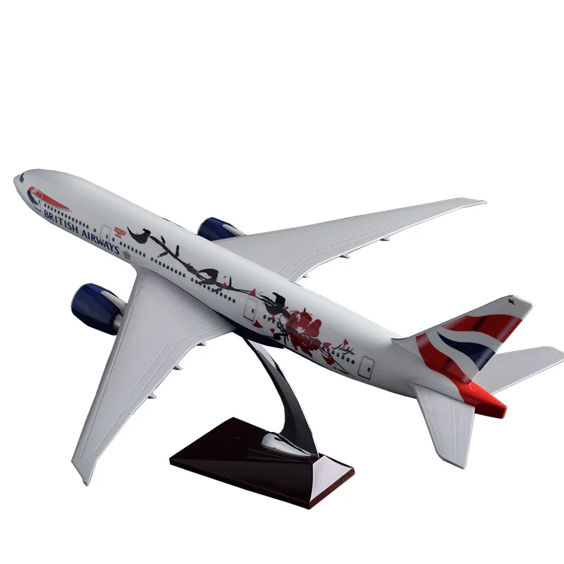 Модель самолета из смолы 47 см B777 британская авиакомпания Craftwork Боинг 777