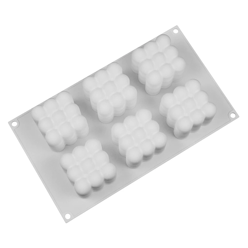 Силиконовые 3D вишневые формы для выпечки муссов торты квадратные пузырьки DIY