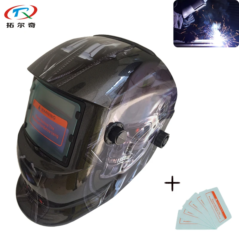 

Шлем сварочный с автоматическим затемнением, инструмент для сварочного аппарата, тушь для ресниц Tig Mig Arc Mma Argon TRQ-HD50-2233FF