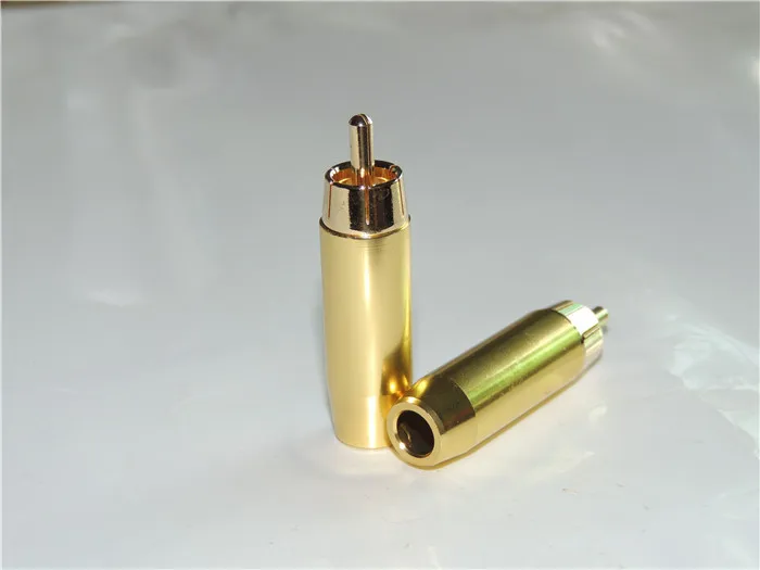 2X Позолоченный разъем RCA для аудиофилов DIY припой | Строительство и ремонт