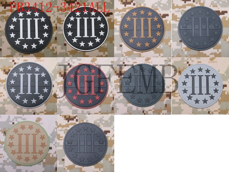 

3% III PERCENT DEFEND LIBERTY 3D PVC Patch