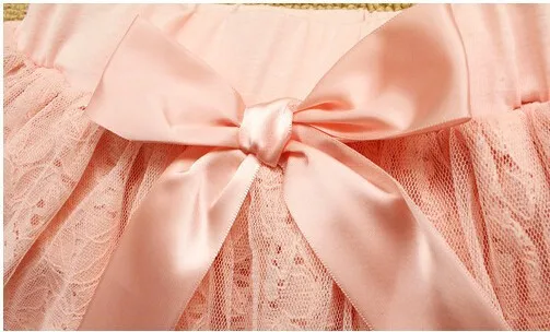 

beaded bow girls ball gown kids tutu skirt lace mesh princess clothing children