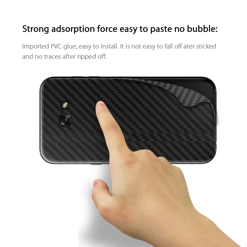 3D углеродного волокна защитная пленка на заднюю часть для Samsung Galaxy A3 A5 A7 2017 2016 A8