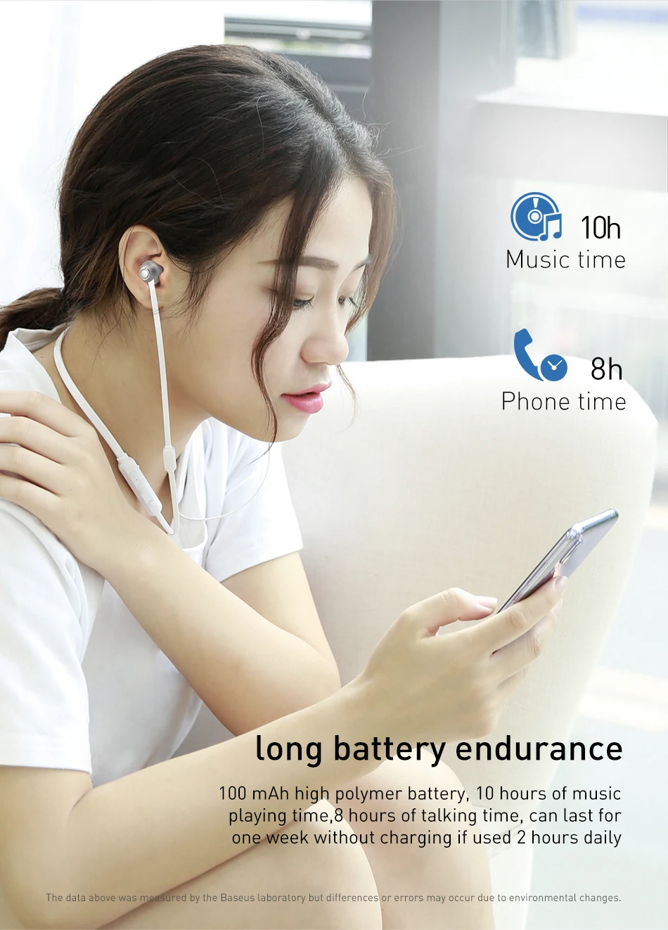 Baseus S11A Bluetooth наушники, беспроводная гарнитура, шейные спортивные наушники, auriculares для iPhone, Xiaomi, samsung с микрофоном